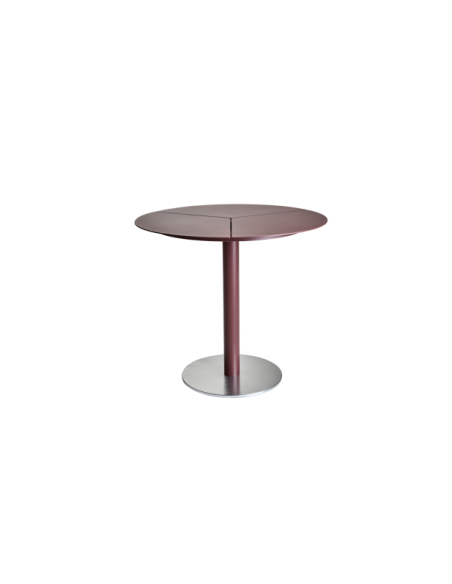 Mesa Bistró Redonda Exterior PEACE Ø80 cm, Aluminio / Rojo - Brafab