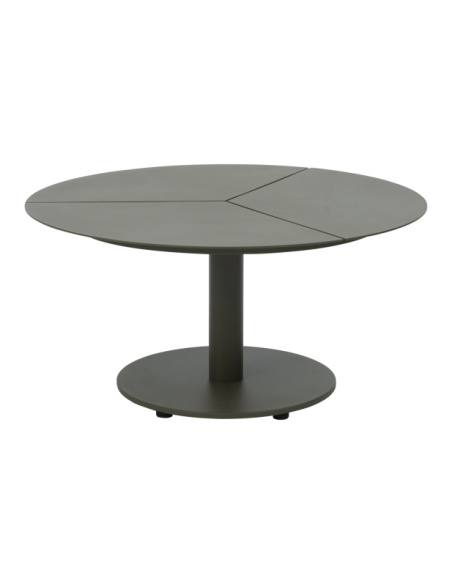 Mesa de Centro Exterior PEACE Ø80 cm, Aluminio / Verde Nórdico - Brafab