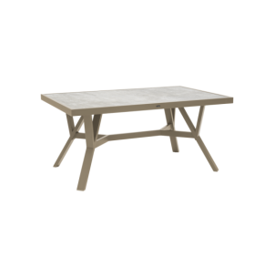 Mesa de Centro Alta Exterior SAMVARO 140x90 cm, Aluminio,...