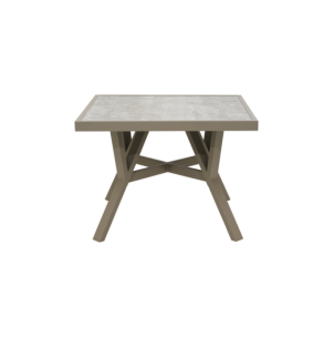 Mesa de Centro Alta Exterior SAMVARO 90x90 cm, Aluminio,... 2