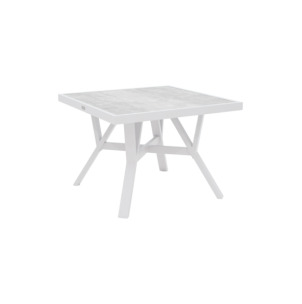 Mesa de Centro Alta Exterior SAMVARO 90x90 cm, Aluminio /...