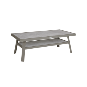 Mesa de Centro Baja Exterior SAMVARO 140x70 cm, Aluminio,...