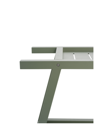 Carrito Exterior SAMVARO 86x49 cm, Aluminio / Verde Empolvado - Brafab