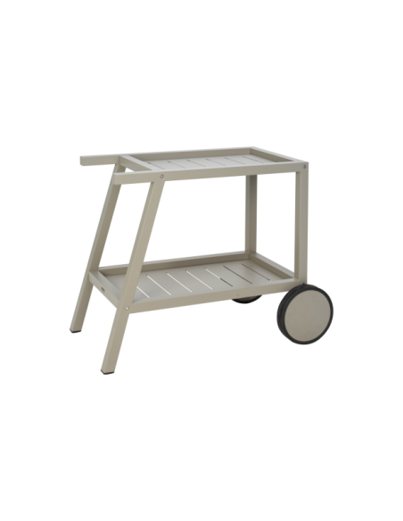 Carrito Exterior SAMVARO 86x49 cm, Aluminio / Caqui - Brafab