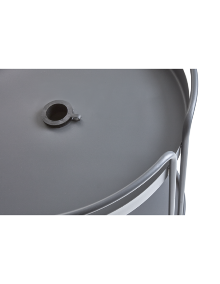Mesa Auxiliar Exterior SHADY Ø53 cm, Aluminio / Antracita - Brafab