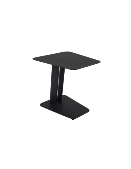Mesa Auxiliar Exterior SLIDE 50x45 cm, Aluminio / Negro - Brafab