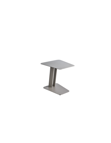 Mesa Auxiliar Exterior SLIDE 50x45 cm, Aluminio / Caqui - Brafab