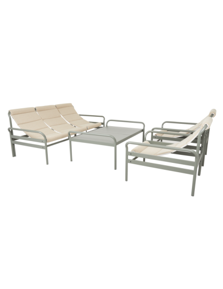 Mesa de Centro Exterior SLING 135x85 cm, Aluminio / Verde Nórdico - Brafab