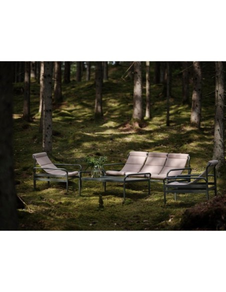 Mesa de Centro Exterior SLING 135x85 cm, Aluminio / Verde Nórdico - Brafab