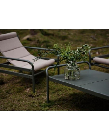 Mesa de Centro Exterior SLING 135x85 cm, Aluminio / Verde Nórdico - Brafab