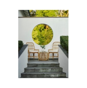 Mesa Auxiliar Exterior VALLDA Ø49 cm, Ratán, Cristal /... 2