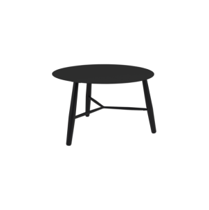 Mesa de Centro Exterior VANNES Ø75 cm, Aluminio / Negro -...