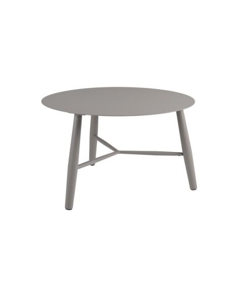 Mesa de Centro Exterior VANNES Ø75 cm, Aluminio / Caqui - Brafab