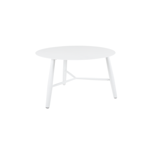 Mesa de Centro Exterior VANNES Ø75 cm, Aluminio / Blanco...