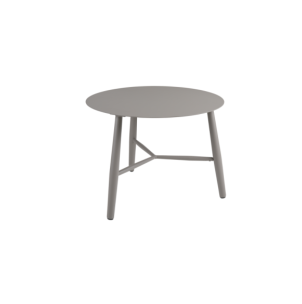 Mesa Auxiliar Exterior VANNES Ø60 cm, Aluminio / Caqui -...