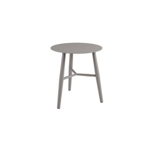 Mesa Auxiliar Exterior VANNES Ø45 cm, Aluminio / Caqui -...