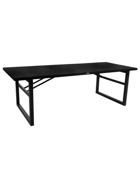 Mesa Exterior VEVI 230x94 cm de Comedor, Aluminio / Negro - Brafab