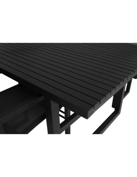 Mesa Exterior VEVI 230x94 cm de Comedor, Aluminio / Negro - Brafab