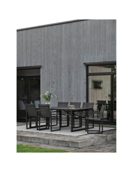 Mesa Exterior VEVI 230x94 cm de Comedor, Aluminio / Negro - Brafab