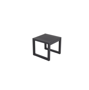 Mesa Auxiliar Exterior VEVI 40x40 cm, Aluminio / Negro -...