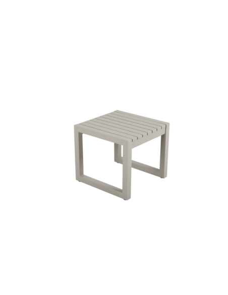 Mesa Auxiliar Exterior VEVI 40x40 cm, Aluminio / Caqui - Brafab