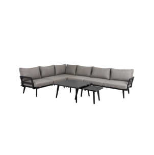 Mesa de Centro Exterior VILLAC 75x50 cm, Aluminio / Negro... 2