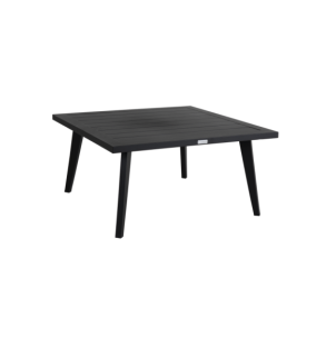 Mesa de Centro Exterior VILLAC 88x88 cm, Aluminio / Negro...