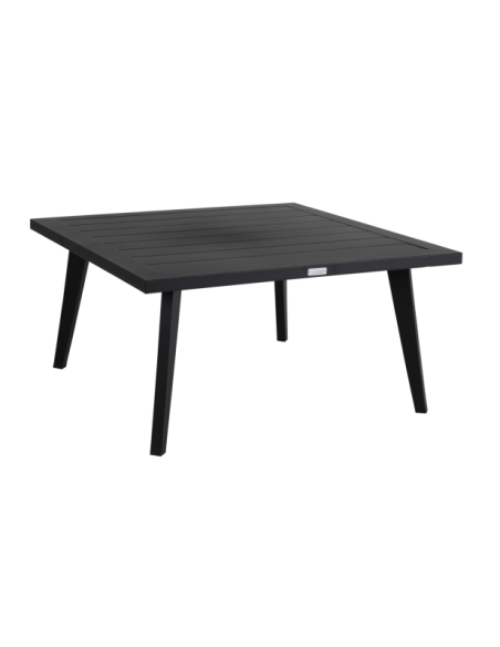 Mesa de Centro Exterior VILLAC 88x88 cm, Aluminio / Negro - Brafab