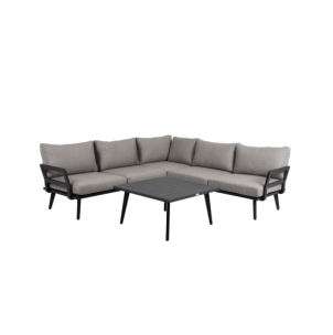 Mesa de Centro Exterior VILLAC 88x88 cm, Aluminio / Negro... 2