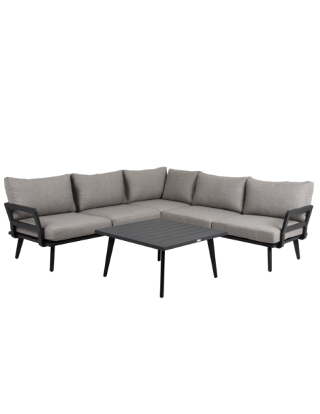 Mesa de Centro Exterior VILLAC 88x88 cm, Aluminio / Negro - Brafab