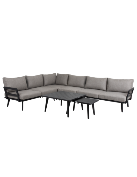 Mesa de Centro Exterior VILLAC 88x88 cm, Aluminio / Negro - Brafab