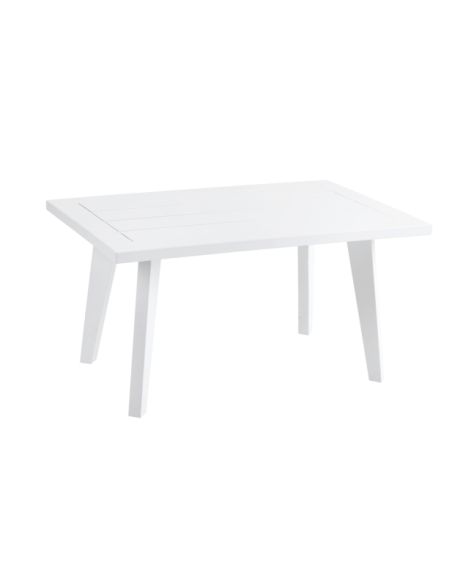 Mesa de Centro Exterior VILLAC 75x50 cm, Aluminio / Blanco - Brafab