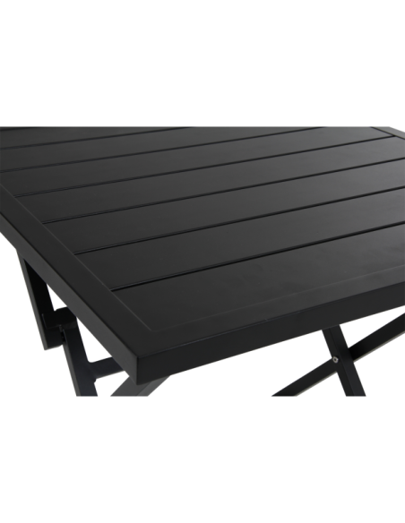 Mesa Bistró Plegable Exterior WILKIE 72x72 cm, Aluminio Negro - Brafab
