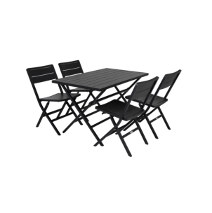 Mesa Bistró Plegable Exterior WILKIE 120x72 cm, Aluminio... 2