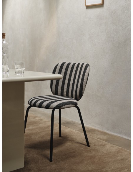 Silla de Comedor RICO, Textil Arena / Negro - Ferm Living