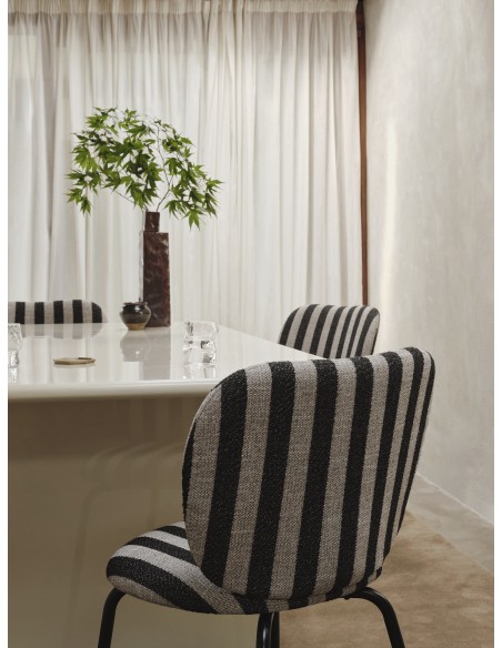 Silla de Comedor RICO, Textil Arena / Negro - Ferm Living