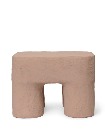 Taburete Bajo PODO, Algodón / Cartón Reciclado FSC™ Rosa - Ferm Living