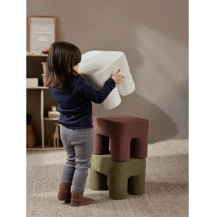 Taburete PODO, Algodón / Cartón FSC™ Blanco - Ferm Living; 1104268963 2