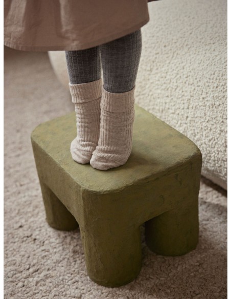 Taburete Bajo PODO, Algodón / Cartón Reciclado FSC™ Caqui - Ferm Living