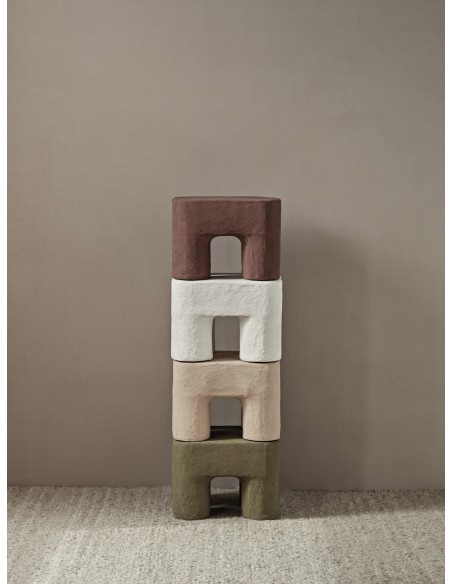 Taburete Bajo PODO, Algodón / Cartón Reciclado FSC™ Caqui - Ferm Living