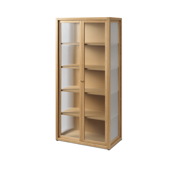 Vitrina REED 155x70 cm, Roble Natural...