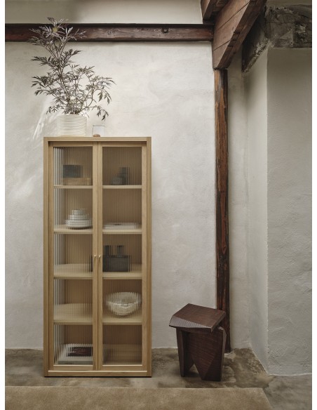 Vitrina REED 155x70 cm, Roble Natural - Ferm Living