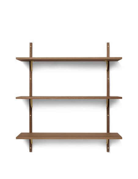 Estantería SECTOR 102x87 cm, Roble / Latón - Ferm Living; 1104269294