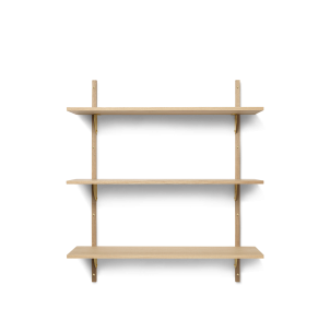 Estantería SECTOR 102x87 cm, Roble / Latón - Ferm Living; 1103472852