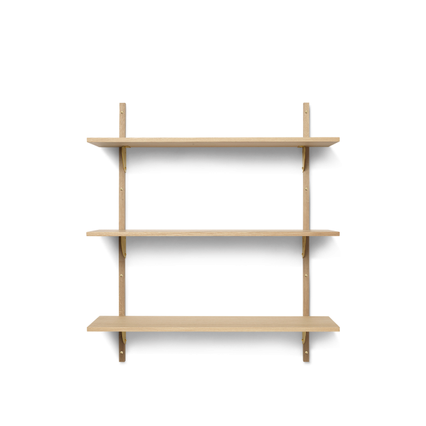 Estantería SECTOR 102x87 cm, Roble / Latón - Ferm Living; 1103472852