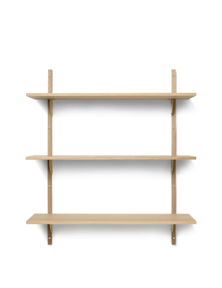 Estantería SECTOR 102x87 cm, Roble / Latón - Ferm Living; 1103472852