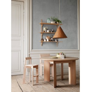 Estantería SECTOR 102x87 cm, Roble / Latón - Ferm Living; 1103472852 2