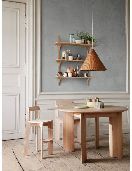 Estantería SECTOR 102x87 cm, Roble / Latón - Ferm Living