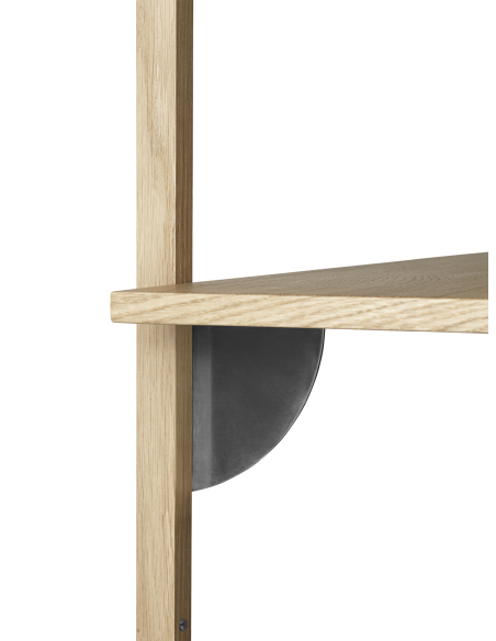 Estantería SECTOR 102x87 cm, Roble / Latón Negro - Ferm Living