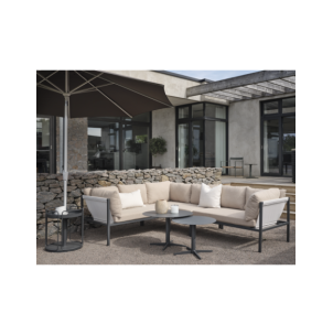 Sofá Esqu ALLIE, Aluminio, Textil / Gris / Beige - Brafab; 4606-73-267 2